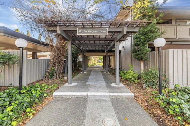 view of car parking with a carport