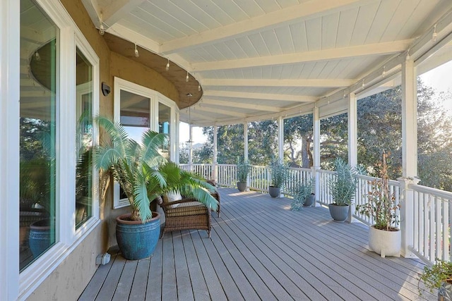 view of wooden terrace