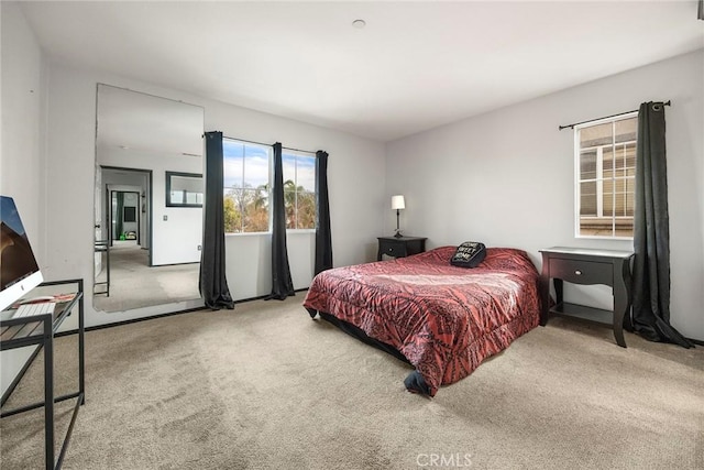 view of carpeted bedroom