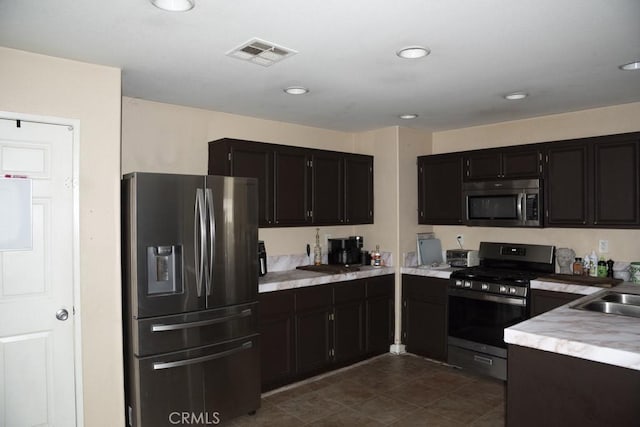 kitchen with sink and stainless steel appliances