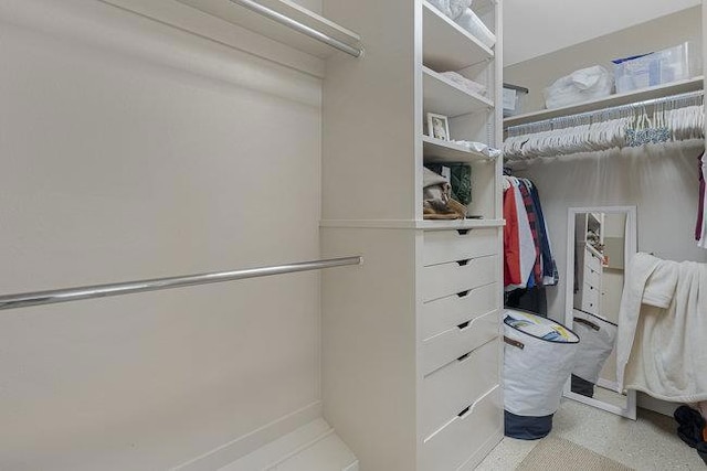 view of walk in closet