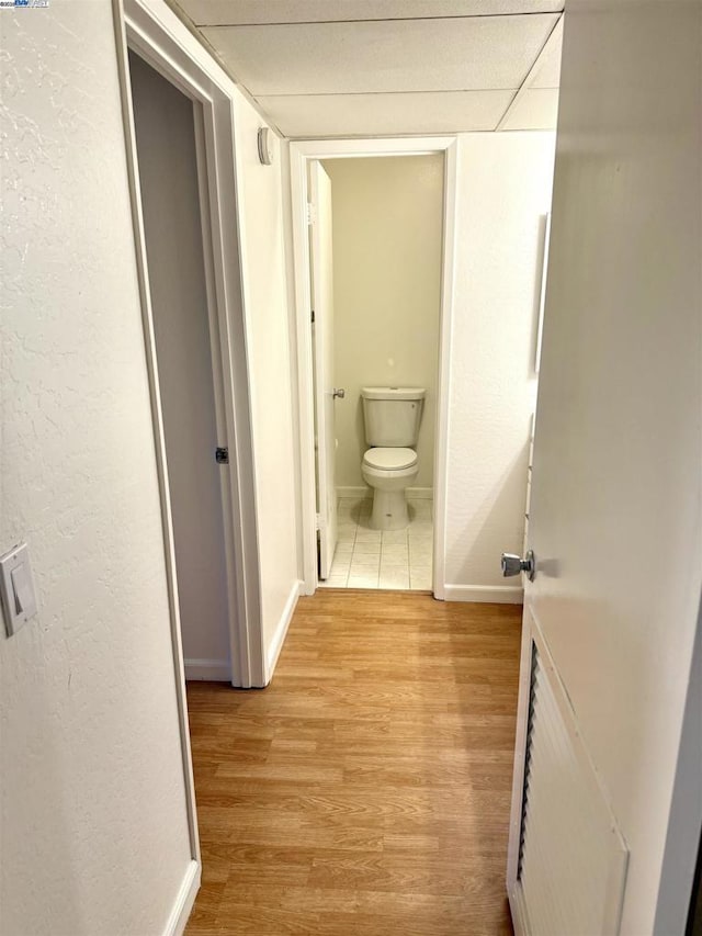 hall featuring light hardwood / wood-style floors