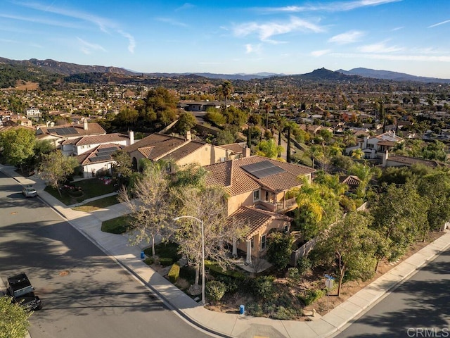 aerial view featuring a mountain view