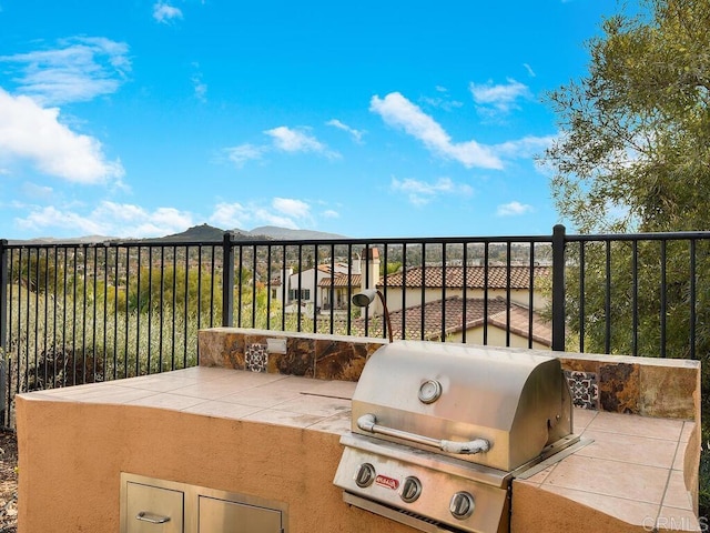 view of patio with grilling area