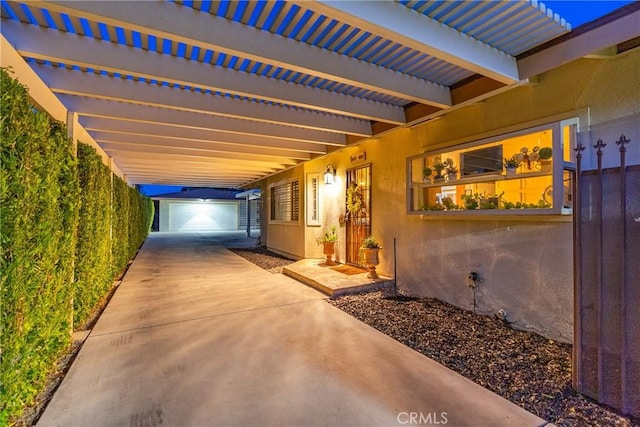 view of patio featuring driveway