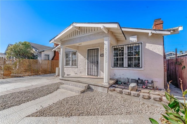 view of front of home with a porch