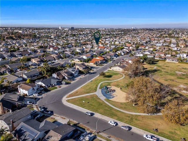 bird's eye view with a residential view