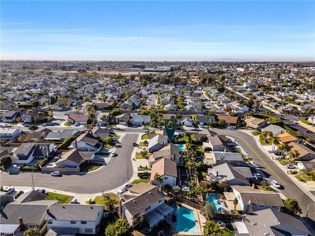 aerial view featuring a residential view