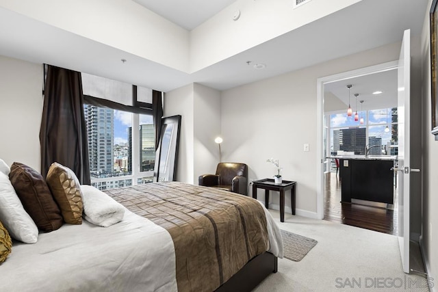 view of carpeted bedroom