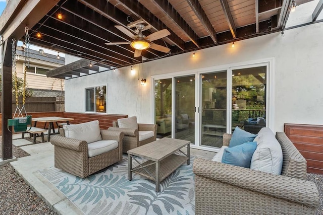 view of patio / terrace with an outdoor hangout area