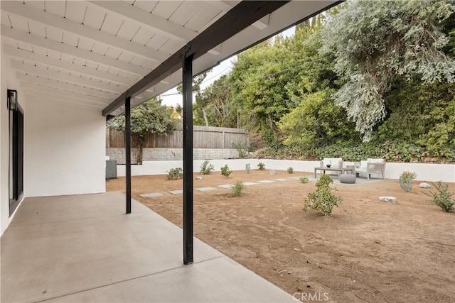 view of patio / terrace featuring an outdoor hangout area