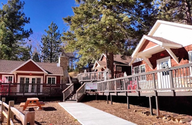 exterior space with a wooden deck