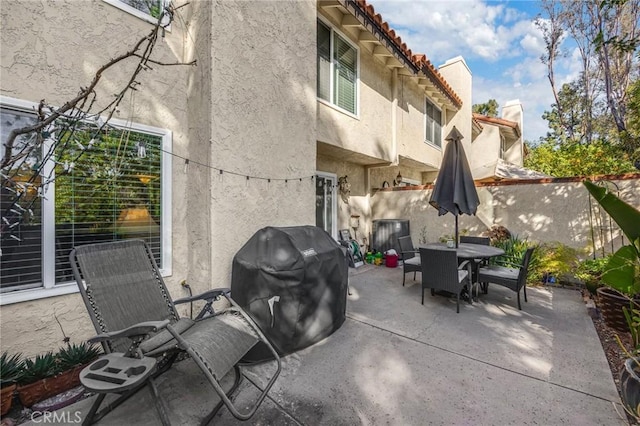 view of patio / terrace with area for grilling