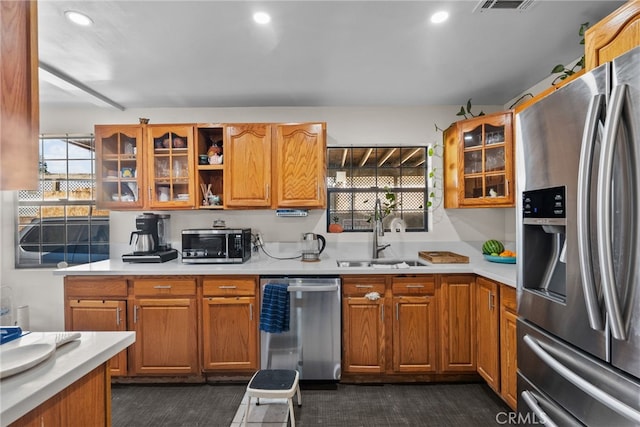 kitchen with sink and stainless steel appliances