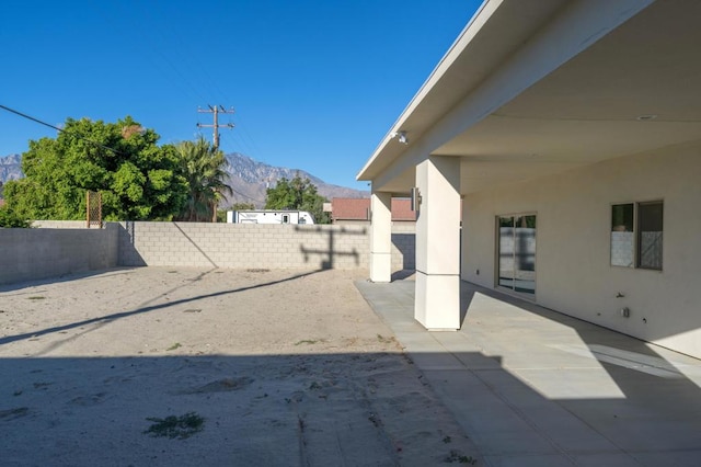 exterior space with a mountain view