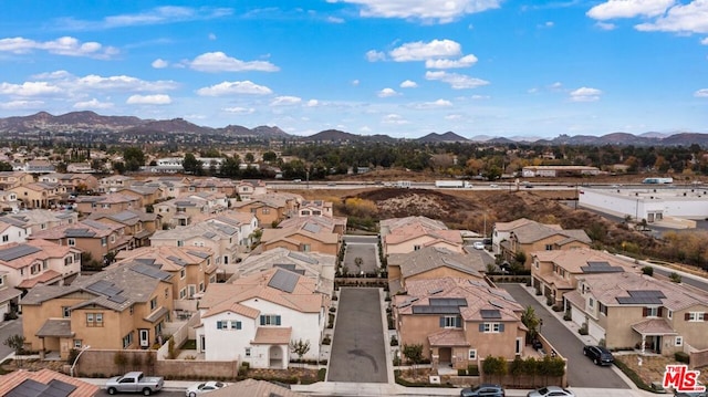 bird's eye view featuring a mountain view