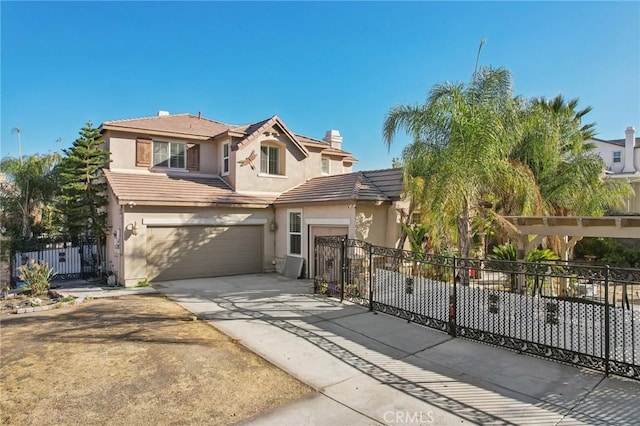 view of front of home featuring a garage