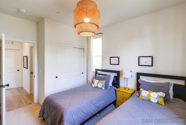 bedroom with a closet