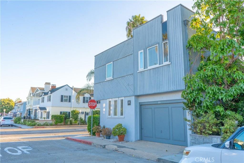 view of property featuring a garage