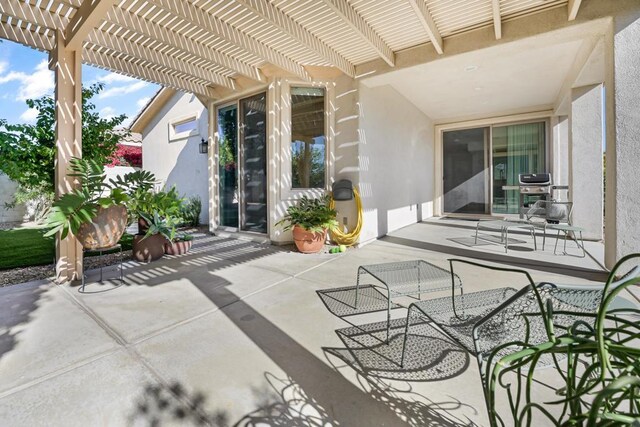 view of patio / terrace with a pergola