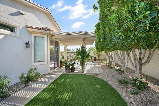 view of yard featuring a patio