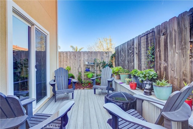 view of wooden deck