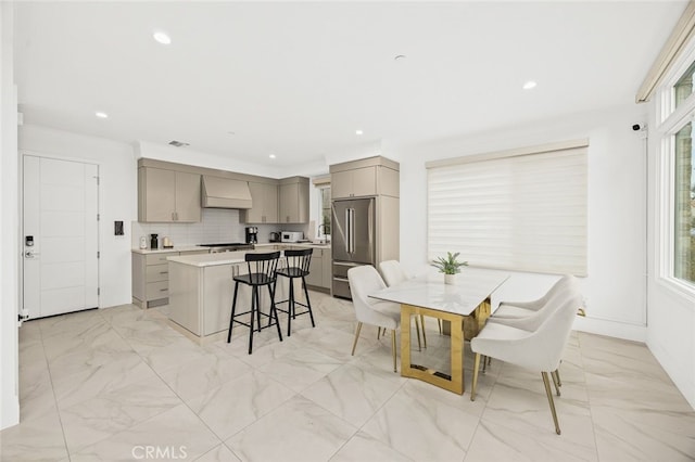 dining room with plenty of natural light