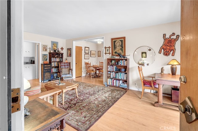 interior space featuring hardwood / wood-style flooring