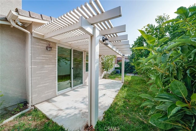 view of patio / terrace with a pergola