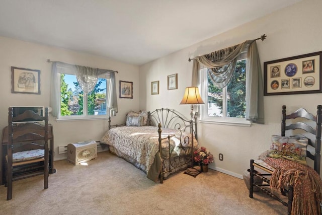 view of carpeted bedroom