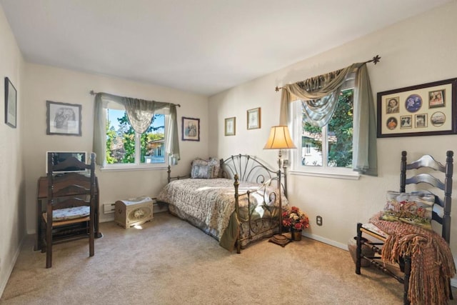 view of carpeted bedroom