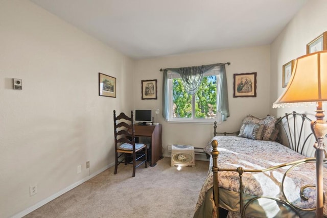 bedroom featuring carpet