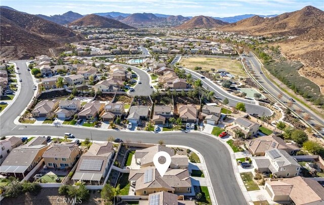 aerial view featuring a mountain view