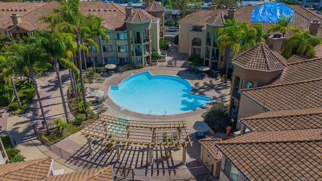 view of pool with a patio