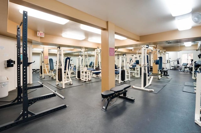 view of workout area