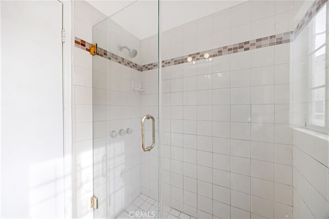 bathroom with an enclosed shower