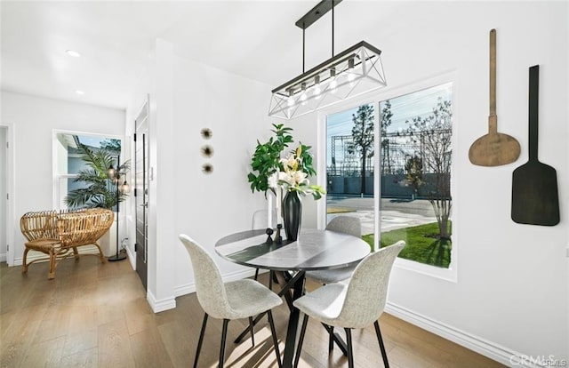 dining room featuring hardwood / wood-style floors