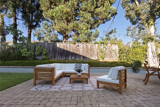 view of patio / terrace with an outdoor hangout area