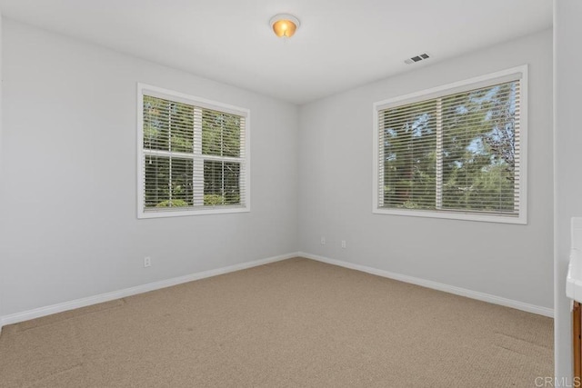 view of carpeted empty room