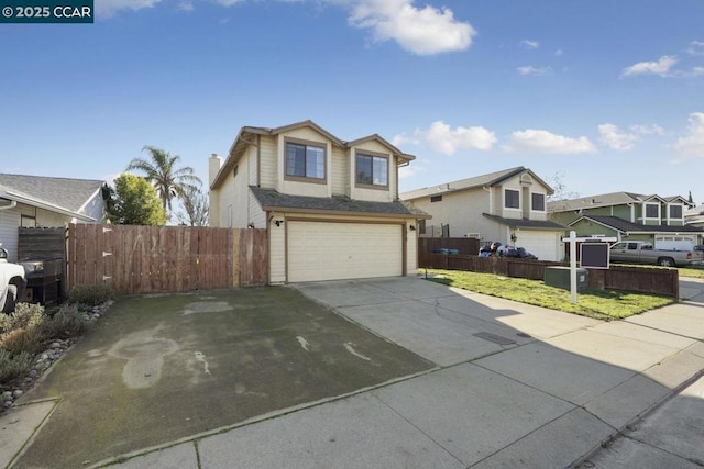 view of front facade with a garage