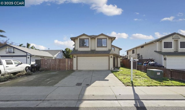 view of front property featuring a garage