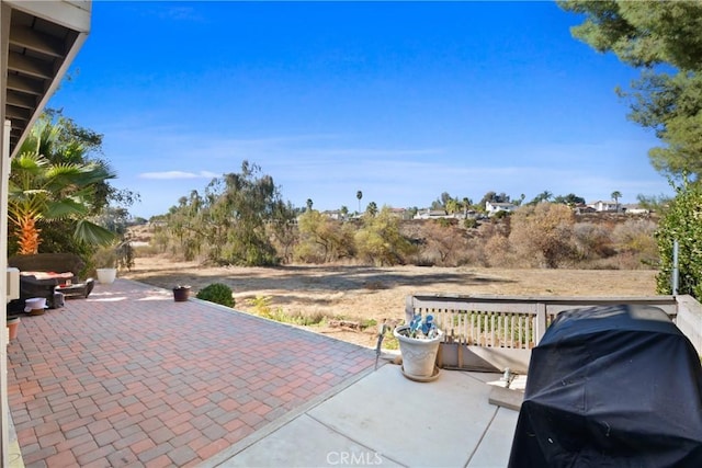 view of patio / terrace with a grill