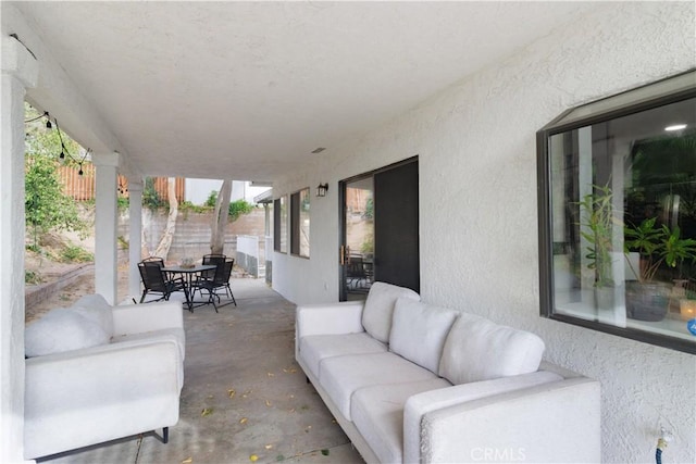 view of patio with outdoor lounge area