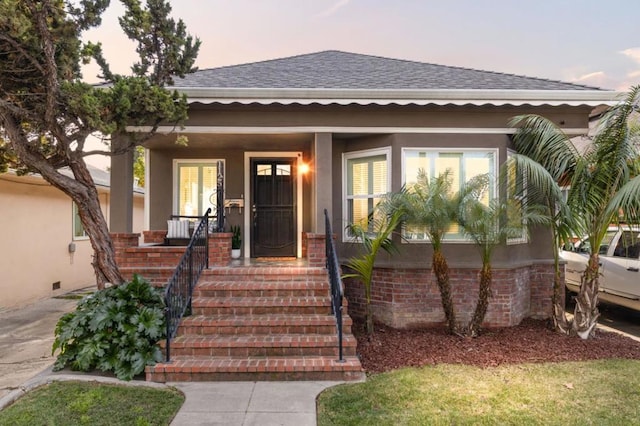 view of front of property with a porch