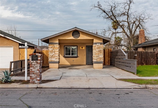 view of bungalow-style home