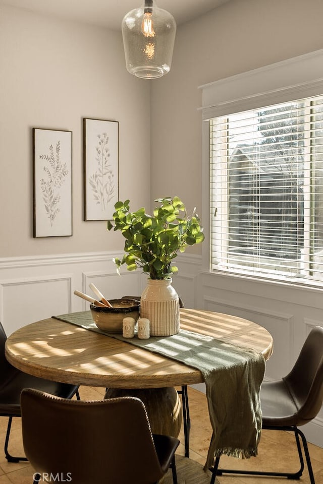 view of dining space