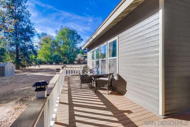 view of wooden deck