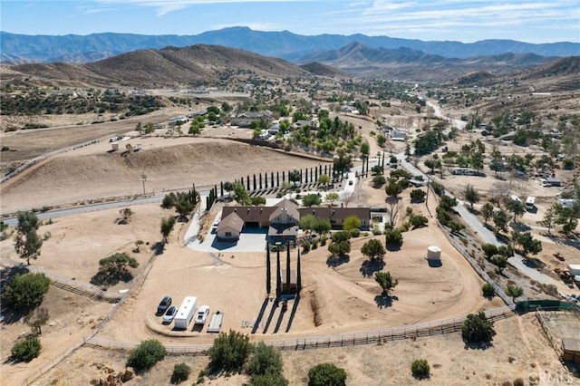 aerial view featuring a mountain view