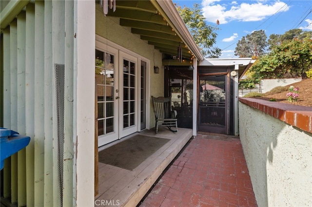 view of patio with french doors