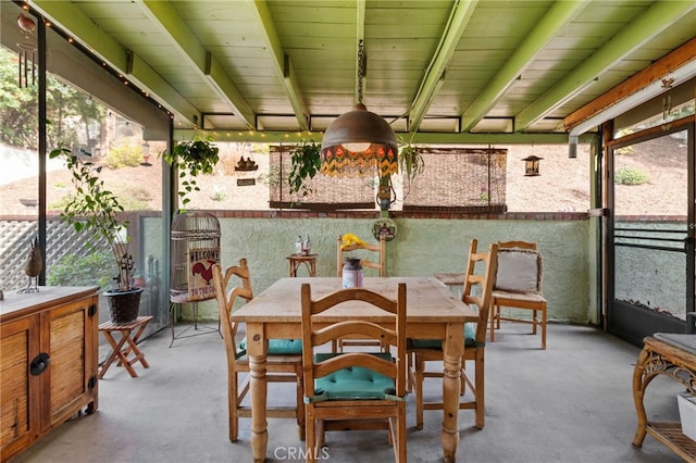 view of sunroom